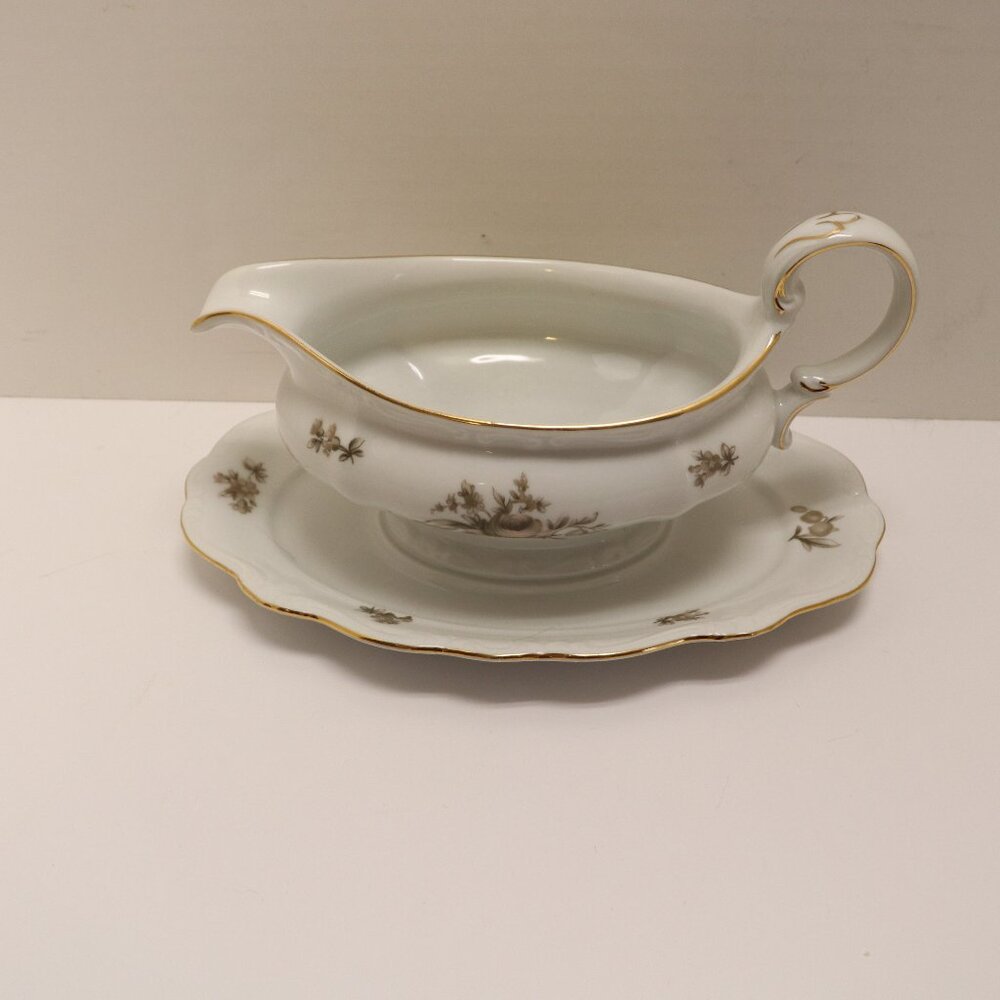 Johann Haviland Bavaria Germany Gavey Boat 35 Sepia Rose